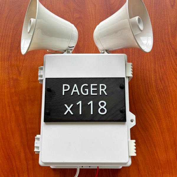 SIP Pager in External Enclosure with Dual Speaker Horns